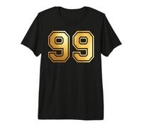 99 Number Ninety-Nine Team Sports Graphic Varsity Matching Premium T-Shirt