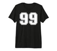 99 Number Ninety-Nine Team Sports Graphic Varsity Matching Premium T-Shirt