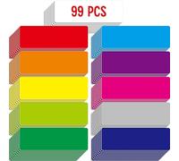 99 PCS Magnetic Name Tag Labels, 11 Colors Dry Erase Reusable Name Stickers for Whiteboards Locker Fridge School Office Home (Each Measures 1" x 3")