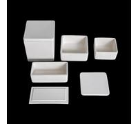 99% Pure Alumina Crucible - High-Temperature Resistant Ceramic Corundum Container, Al₂O₃ Square Covered Crucible 1pc(90x60x40mm)