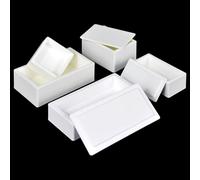 99% Pure Magnesia Crucible - High-Temperature MgO Ceramic Boat for Laboratory Use, 2200℃ Max Temp 1pc(65mL*80 * 50 * 25mm)