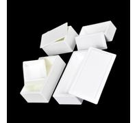 99% Pure Magnesium Oxide Crucible with Lid - High-Temperature Resistant MgO Ceramic Boat for Laboratory Use 1pc(80x50x25mm with Lid)