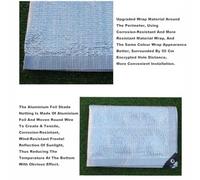 99% Sun Shade Tarp for Heat, Aluminum Reflective Shade Cloth 3.3x6.6ft 6.6x10ft 10x10ft 10x20ft 20x20ft Heat Shield Fabric for Greenhouse Patio Chicken Coops Stops Plant Sunburn(1x2.0m/3.3x6.6ft)