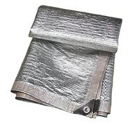 99% Thermal Reflective Silver Fabric Roll with Grommets - Heavy-Duty Outdoor Mesh Tarp for Deck, Patio, Porch, Car, Perfect for Sunshade & Rain Protection