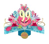 99 Today Happy 99th Birthday Pop-Up Greeting Card Love Kate's Pop Up Cards Her