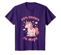 99% Unicorn 1% Magic Cute Pink Unicorn Design T-Shirt
