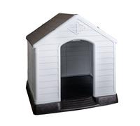 99 x 92cm Samuel Alexander Large Outdoor Plastic Dog House with Raised Bed Samuel Alexander Grey One Size