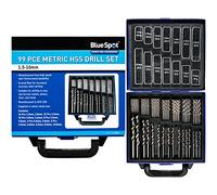 99 x BlueSpot Metal HSS Metric Drill Bits Set | CNC | 1.5 To 10mm | Steel Wood Plastic Garage Workshop Power & Hand Tools DIY Metalworking Manufacturing UK FREE P&P