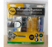 (99) YALE Deadlocking Nightlatch, P-85-CH-CH-40, 40mm Chrome, New