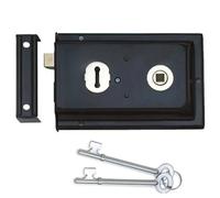 (99) Yale Rim Lock, Black, P-334-BL, New