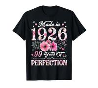 99 Year Old Made In 1926 Floral 99th Birthday Gift For Women T-Shirt