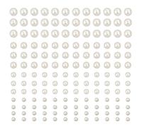 990 Pcs Self Adhesive Pearl Stickers,Flat Back Pearls Sticker for Face Beauty Makeup Nail Art Cell Phone DIY Crafts Home Decor Scrapbooking Embellishments, 2mm/3mm/4mm/5mm (White) (990)