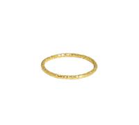 990 Sterling Silver Thin Stackable Ring Band for Women,18K Gold Plated,1.35mm,Size O 1/2