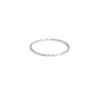 990 Sterling Silver Thin Stackable Ring Band for Women,Rhodium Plated,1.35mm,Size O 1/2