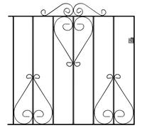(991mm Gap X 914mm High) Classic Scroll Metal Garden Gate 914mm High