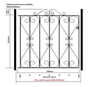(991mm GAP X 914mm High Galvanised) Regent Scroll Garden Gates galvanised metal iron