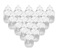 995ml Square Style Food Grade Plastic Sweet Jars with Victorian Lid - 5,10,15,20,25 Wedding, Party (15 Jars)