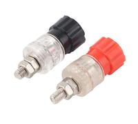 999 M5 Binding Post Terminal 1Pair, Red + Black 5mm Screw Battery Power Junction Connector, 220V-380V 100A Iron Plastic Terminal for Stable Connection