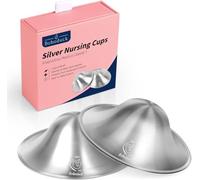 999 Silver Nursing Cups, Breastfeeding Protection Covers, Reusable Nursing Shields for Nursing Mothers, Breastfeeding Accessories, Comfortable Fit (Large)