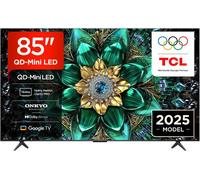 [£999 with Voucher, No Code Reqired] TCL 85Q6C-UK 85" QD-Mini LED TV, 4K HDR Premium 1000nits, Smart TV Powered by Google TV (Dolby Vision IQ & Atmos, Onkyo 2.1 Sound System, 144Hz Motion Clarity Pro,
