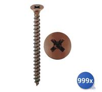 999X Self-Tapping Screw For Chipboard Bronze Tsp Pcs Ambrovit E-100 3X20