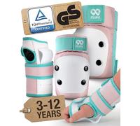 99FLIPS Kids Knee and Elbow Pads for Children - Knee Pads for Kids - Wrist Guards - - SLIDE - Size SM - CANDY PINK - Skateboard, Scooter & Inline Skates