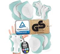 99FLIPS Knee Pads for Kids - Kids Knee and Elbow Pads for Children - FLASH - Size XS Mint - Wrist Guards Skating Roller Skate Scooter & Skateboard