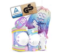 99FLIPS Knee Pads for Kids - Skate Pads - Skating Protective Gear - Size S/M - Rainbow - Skateboard, Scooter and Inline Skating