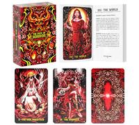 99FOX The Path of Horror Tarot Card Deck and Guidebook for Beginners Readers Creepy Themes Waterproof Cards Classic Pack Intuition Vintage Accessories Plastic Collection Design with Box