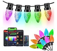(99FT 150LEDs) 33FT Smart String Lights Extendable C9 DIY Color Changing APP Remote Controlled Halloween Music Timer 50 LED Waterproof Programmable Lights