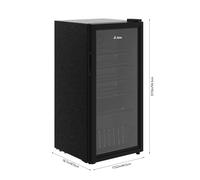 99L/109L Glass Door Refrigerator with Interior Light
