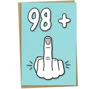 99th Birthday Card, 98 + 1, Funny Birthday Card for 99 Year Old Women or Men, 5x7