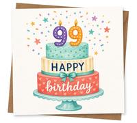 99th Birthday Card for Her, Funny Confetti Cake Design