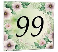 99th Birthday Card for Women Men - Green Floral Birthday Cards for 99 year old Lady Ninety Nine, ninety ninth Ladies Grandma Nan Aunt Mum Sister Mom Friend