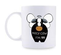 99th Birthday Gifts for Women - 1920 Birthday Gifts for Women, 99 Years Old Birthday Gifts Coffee Mug for Mom, Wife, Friend, Sister, Her, Colleague, Coworker, HOLY Cow Mug - 11oz