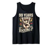 99th Birthday Rock Funny Birthday 99 Years Rock'n'Roll Tank Top