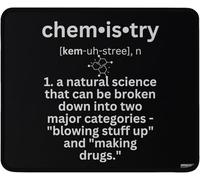 99WakeUp Chemistry Definition Mousepad, Black, Anti-Slip Rubber Base, Washable, 9.5x7.9 Inches, 3mm Thick, Durable Edges, Stain-Resistant Surface