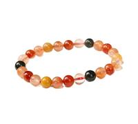 9A Crystal Bracelet for Happiness, Longevity & Wealth | MultiColor Rutilated Crystal & Agate Quartz | Luxurious Spiritual Amulet for Chakra Balance & Tranquility