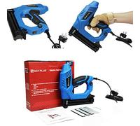 9A Electric Staple Gun & Nailer, 2m Corded 2 in 1 Heavy Duty Stapler Nailer Tacker Brad Nailer with 100pcs Nails & 300pcs Staples, Ideal for Fabrics, Upholstery & Thin Woods, 1080W