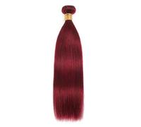 9A Straight Single Bundles Human Hair, Unprocessed Virgin Hair Weave (100 g) Easy Installation and Removal(#99j,18 inch)