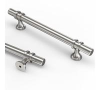 9BUILD 10 Pack 128MM Brushed Satin Nickel Kitchen Cupboard and Drawer Handles - Zinc Alloy Cabinet Hardware