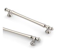 9BUILD 10 Pack 160mm Brushed Satin Nickel Kitchen Cabinet Handles - Drawer and Cupboard Door Handles - Zinc Alloy Wardrobe Handles UK0036