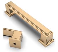 9BUILD 10 Pack 96mm Champagne Bronze Cabinet Pulls and Handles - Bronze Drawer & Cupboard Handles - Zinc Alloy Finishes for Kitchen and Wardrobe Cabinets