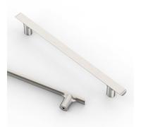 9BUILD 10 Pack Cabinet Handles - Satin Nickel Brushed Zinc Alloy 192MM Drawer & Wardrobe Handles UK0046