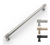 9BUILD 10 Pack Knurled Cabinet Pulls 10 Inch Brushed Satin Nickel Kitchen Cabinet Handles Cabinet Hardware Kitchen Handles for Cabinets Nickel Dresser Pulls Drawer Handle