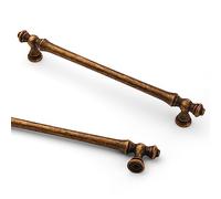 9BUILD Antique Brass 10 Pack Cabinet Handles - Drawer & Door - 160mm Zinc Alloy - UK0036