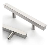 9BUILD Astrée 10 Pack 76mm Brushed Satin Nickel Kitchen Handles Stainless Steel Kitchen Cupboard Handles Cabinet Handles Cupboard Door Handles Drawer Handles Wardrobe Handles