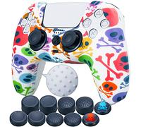 9CDeer 1 Piece of Silicone Transfer Print Protective Cover Skin + 10 Thumb Grips for Playstation 5 / PS5 Controller pirate