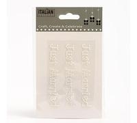 9cm Just Married - Self Adhesive Pearl Gem Craft Wedding Sticker (3 Pieces)