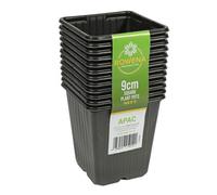9Cm Square Plant Pots 120 Pack - Black